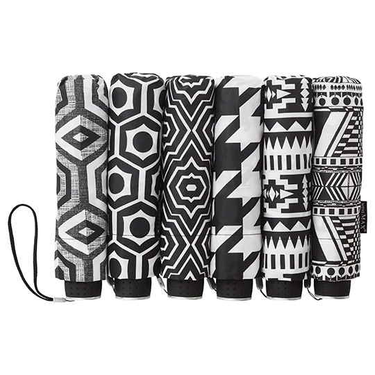 Black & White pattern compact Umbrellas