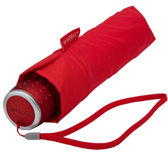 Red Manual Compact Umbrella