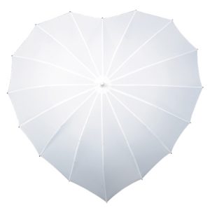 White heart umbrella