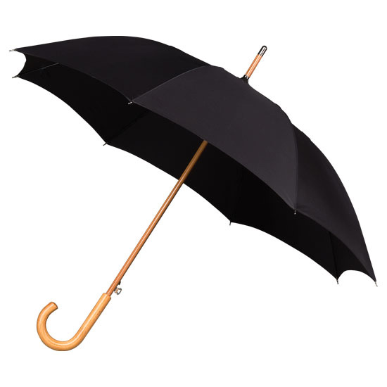 Black Wood Stick Umbrella