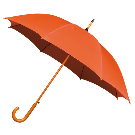 Orange Wood Stick Umbrella