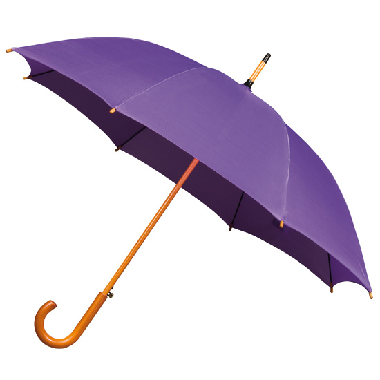 purple wood stick umbrella