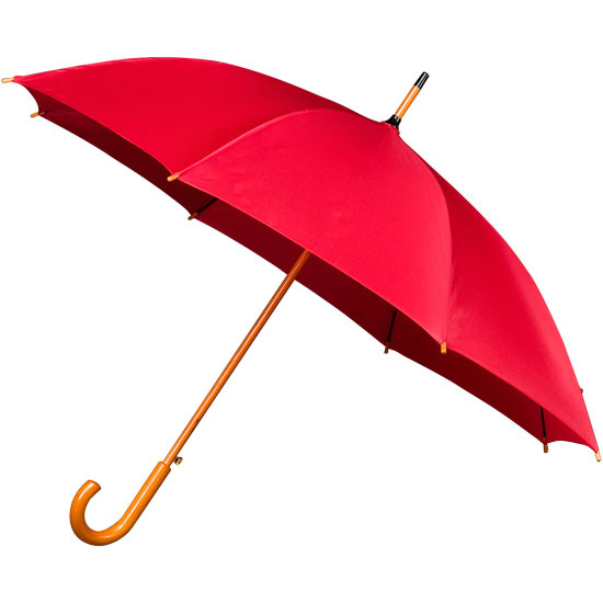 Red Wood Stick Umbrella