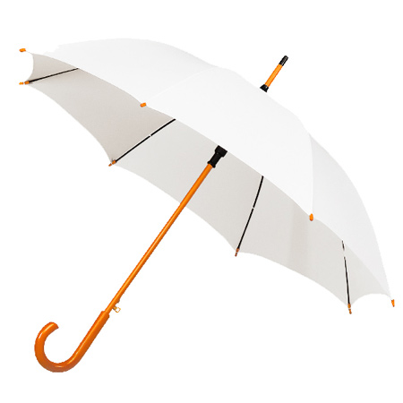 White Wood Stick Umbrella
