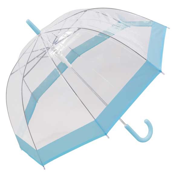 Pastoral blue bordered dome umbrella