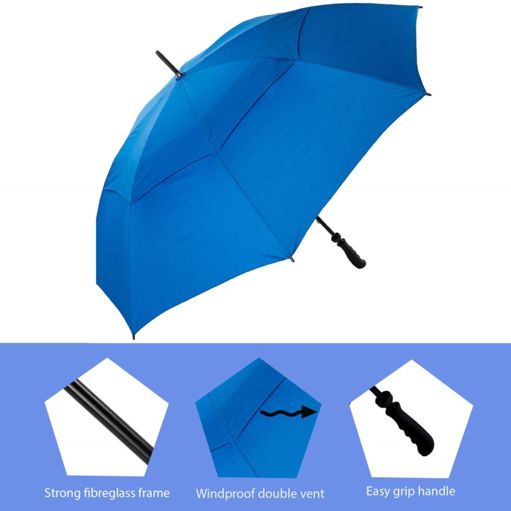 Royal Blue Vented Golf Umbrella Splash Innovations