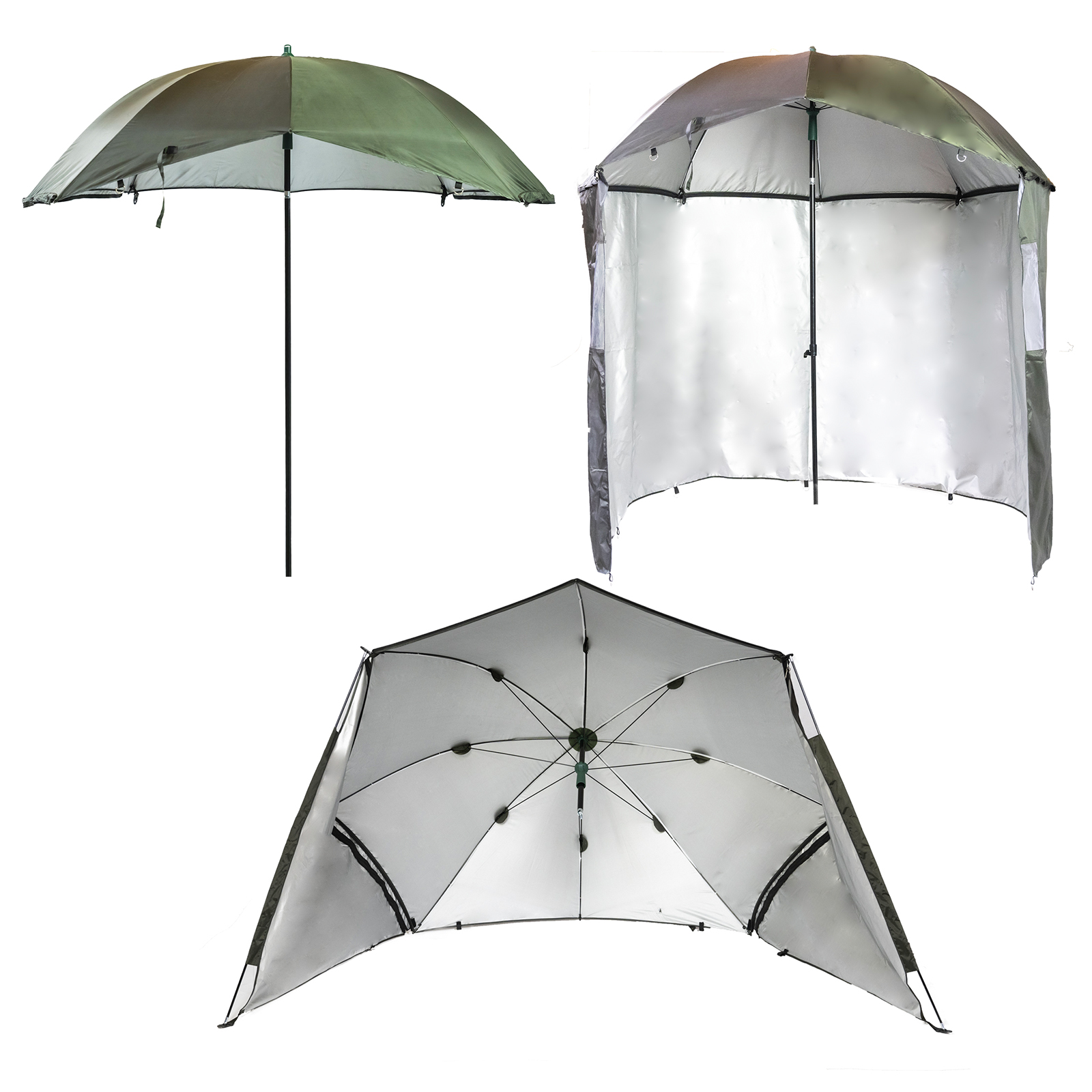 3-in-1 Fishing Umbrella Bivvy Shelter with UV Protection