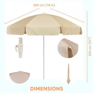 wholesale 2m parasol - dimensions