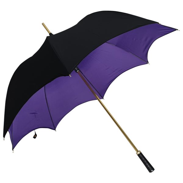 Black and Purple Gothic Umbrella Side on