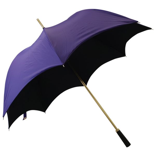 Purple and Black Umbrella Side On