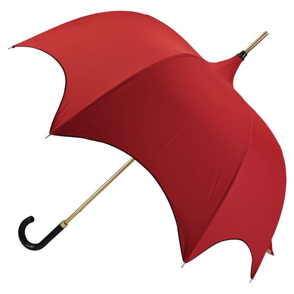 Red and Black Pagoda Umbrella Side on