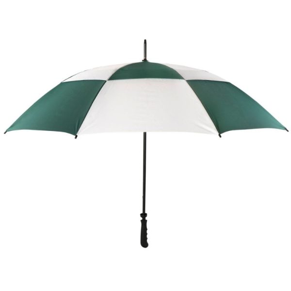 Green and white wholesale vented golf umbrella