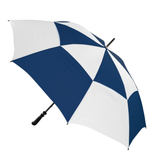 Wholesale navy and white vented golf umbrella